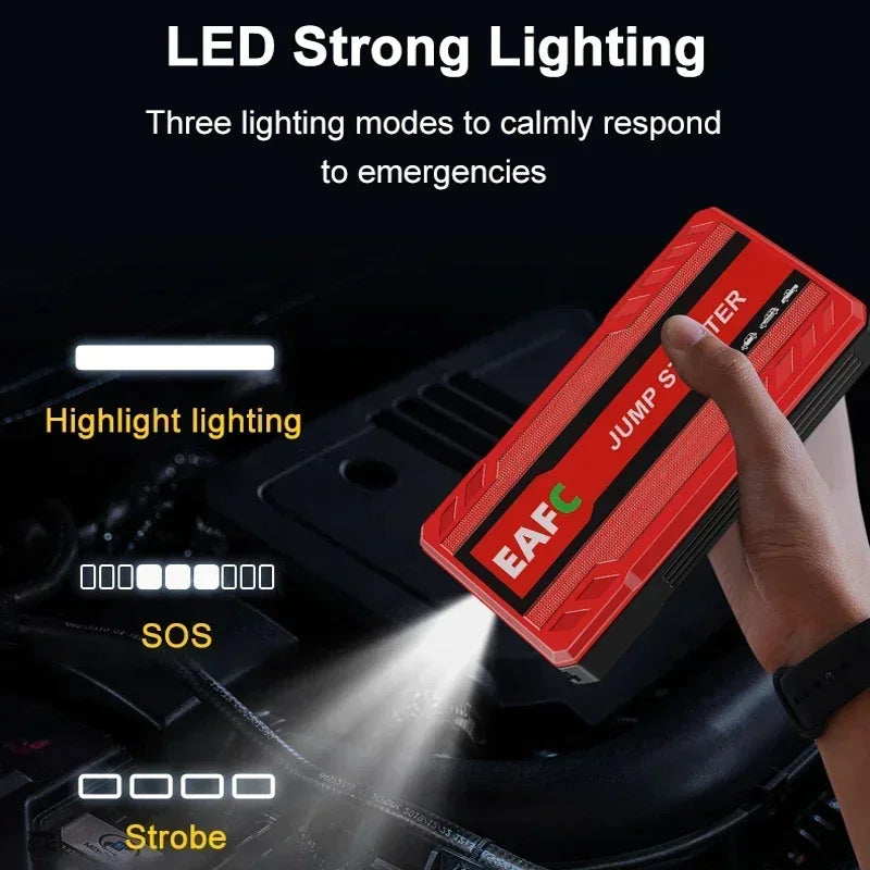 12000mAh 600A Car Jump Starter Power Bank 12V Portable Car Battery Booster Charger Starting Device Petrol Diesel Car Starter
