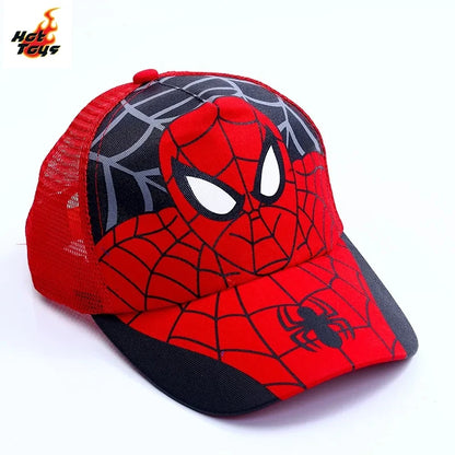 HotToys Spiderman Baseball Cap Boys Girls Hats Superhero Peripheral Cosplay Props Childrens Gift Sunhat Fashion Accessory 3-7y