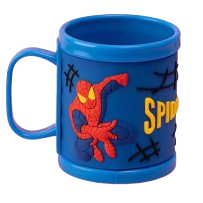 Marvel Spiderman children's new Korean version of animation personality creative cartoon cute shape anti-fall plastic wash cup