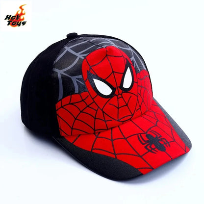 HotToys Spiderman Baseball Cap Boys Girls Hats Superhero Peripheral Cosplay Props Childrens Gift Sunhat Fashion Accessory 3-7y