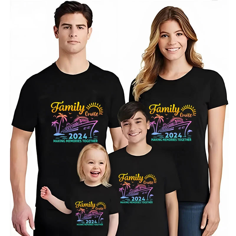 Cruise Family 2024 Tee Shirt for Family Clothing Trendy Cruise Squad T-shirts Cruise Squad Group Tshirts for 2024 Season Clothes