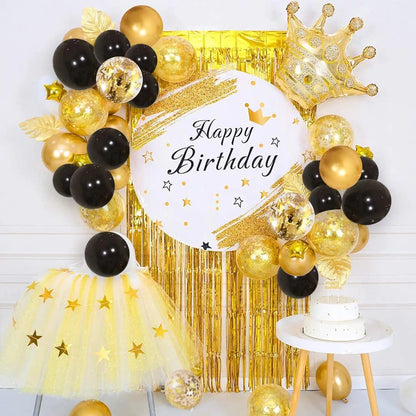 30Pcs 12 Inch Metallic Gold Balloons Pearl White Latex Balloons Gold Confetti Balloons for Birthday Weddings Party Decorations