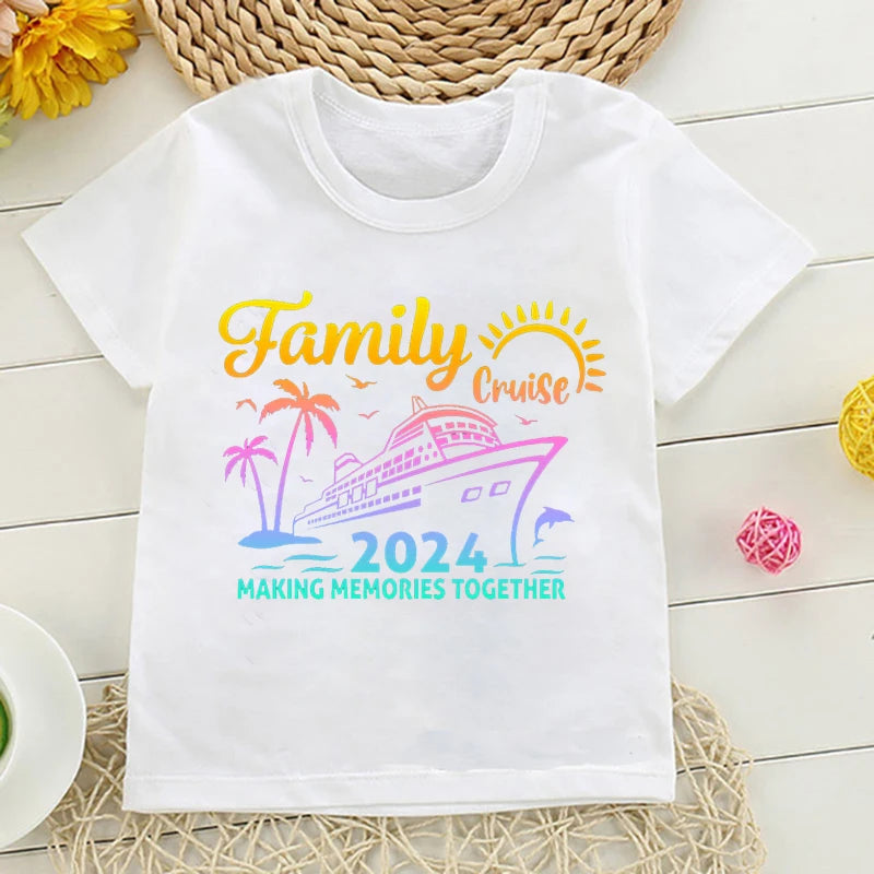 Cruise Family 2024 Tee Shirt for Family Clothing Trendy Cruise Squad T-shirts Cruise Squad Group Tshirts for 2024 Season Clothes